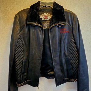 Black women's, XL,  leather Harley Davidson jacket